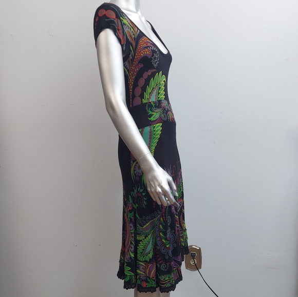 Desigual Floral Print Short Sleeve Dress - Picture 4 of 12